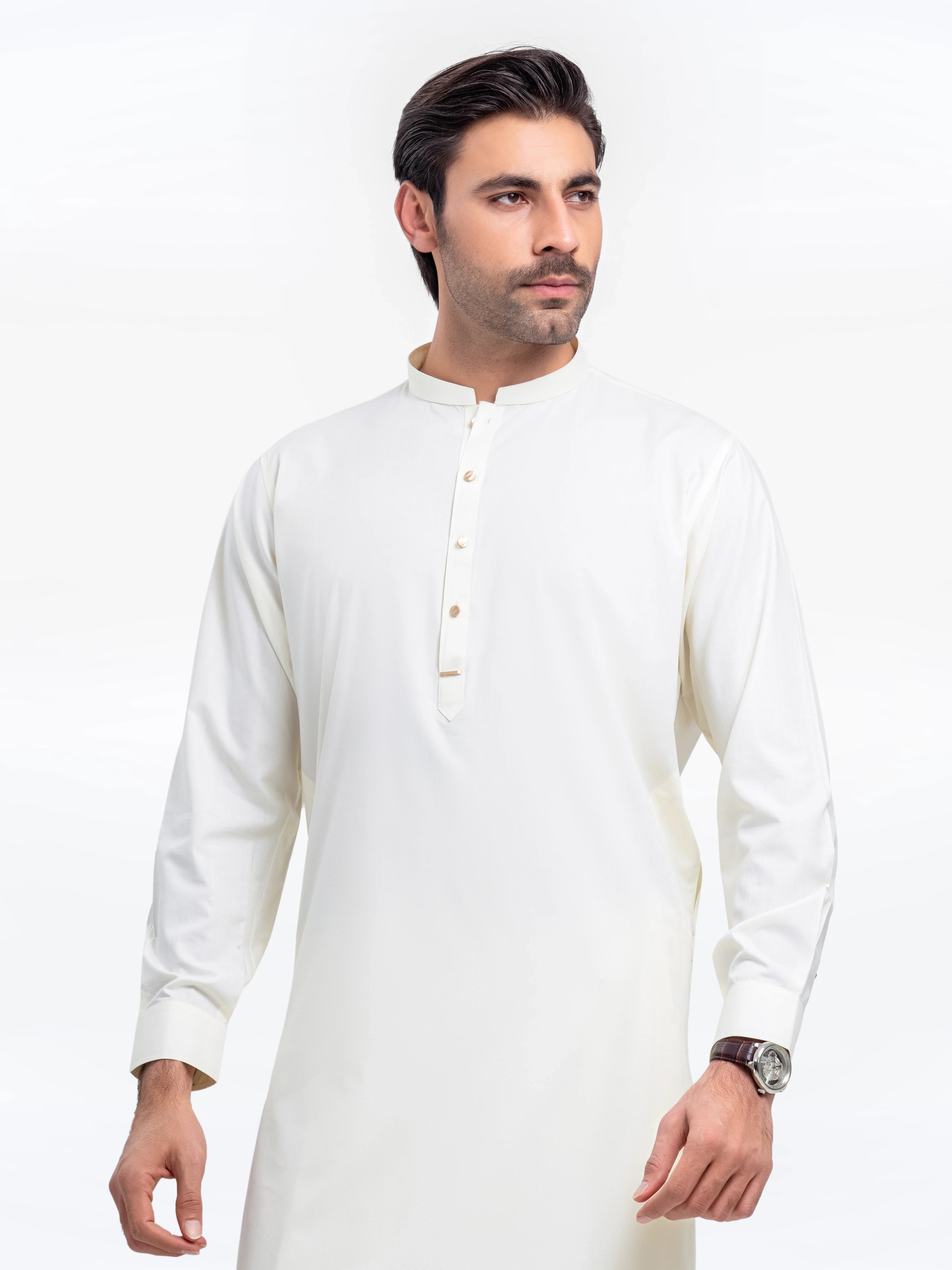 Cream Kurta Pajama Set