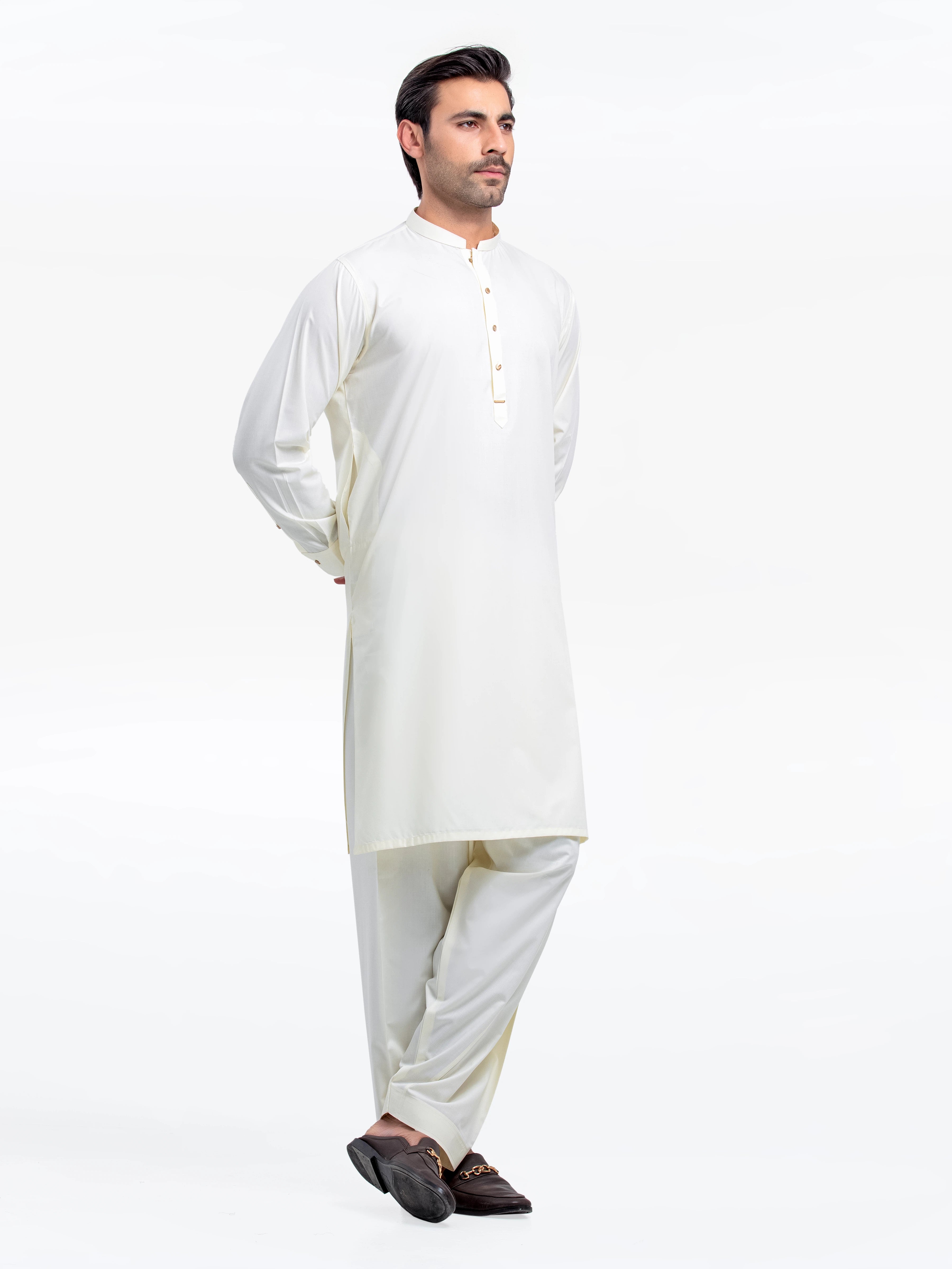 Cream Kurta Pajama Set