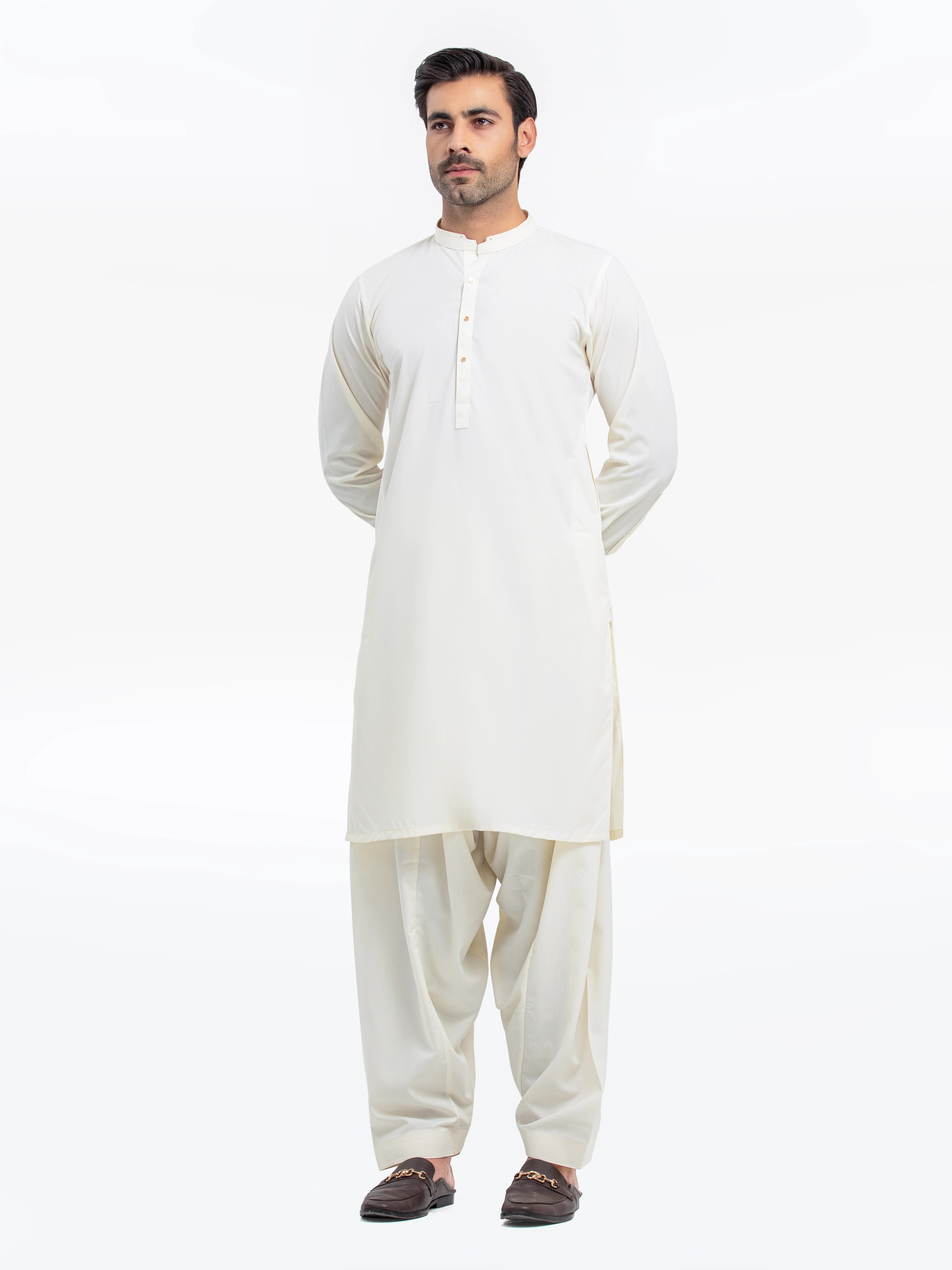 Cream Kurta Pajama Set