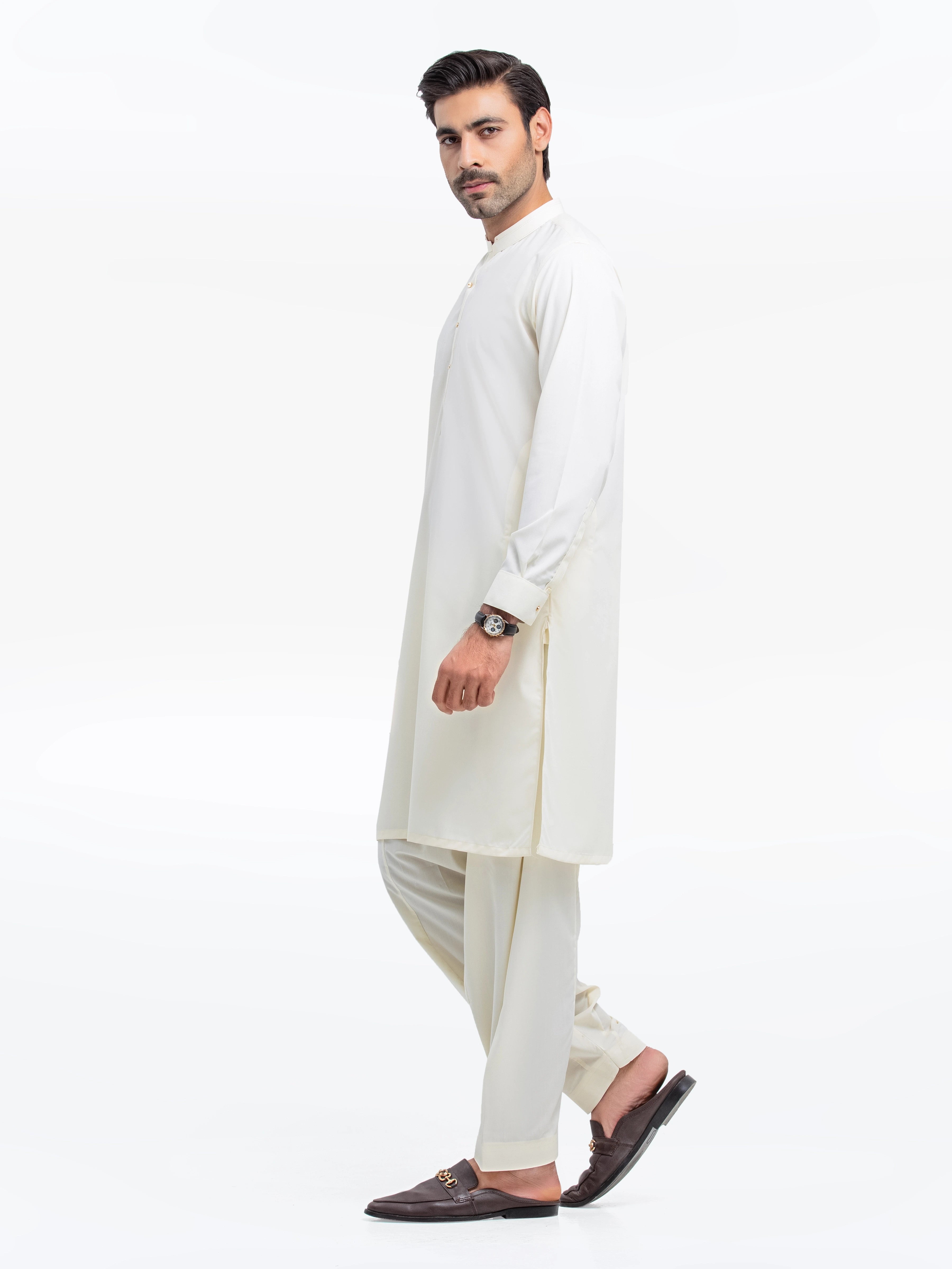 Cream Kurta Pajama Set