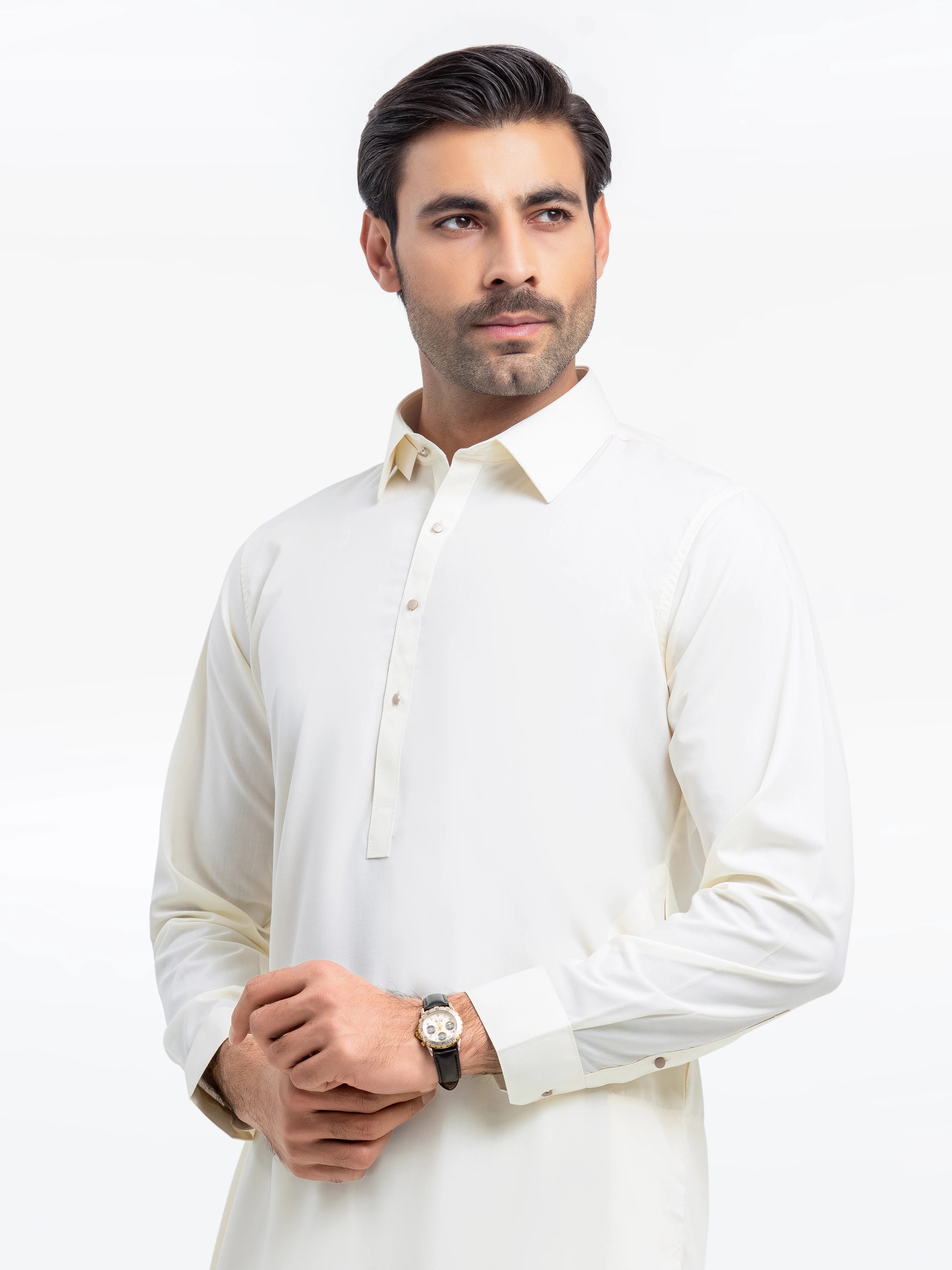 Cream Kurta Pajama Set