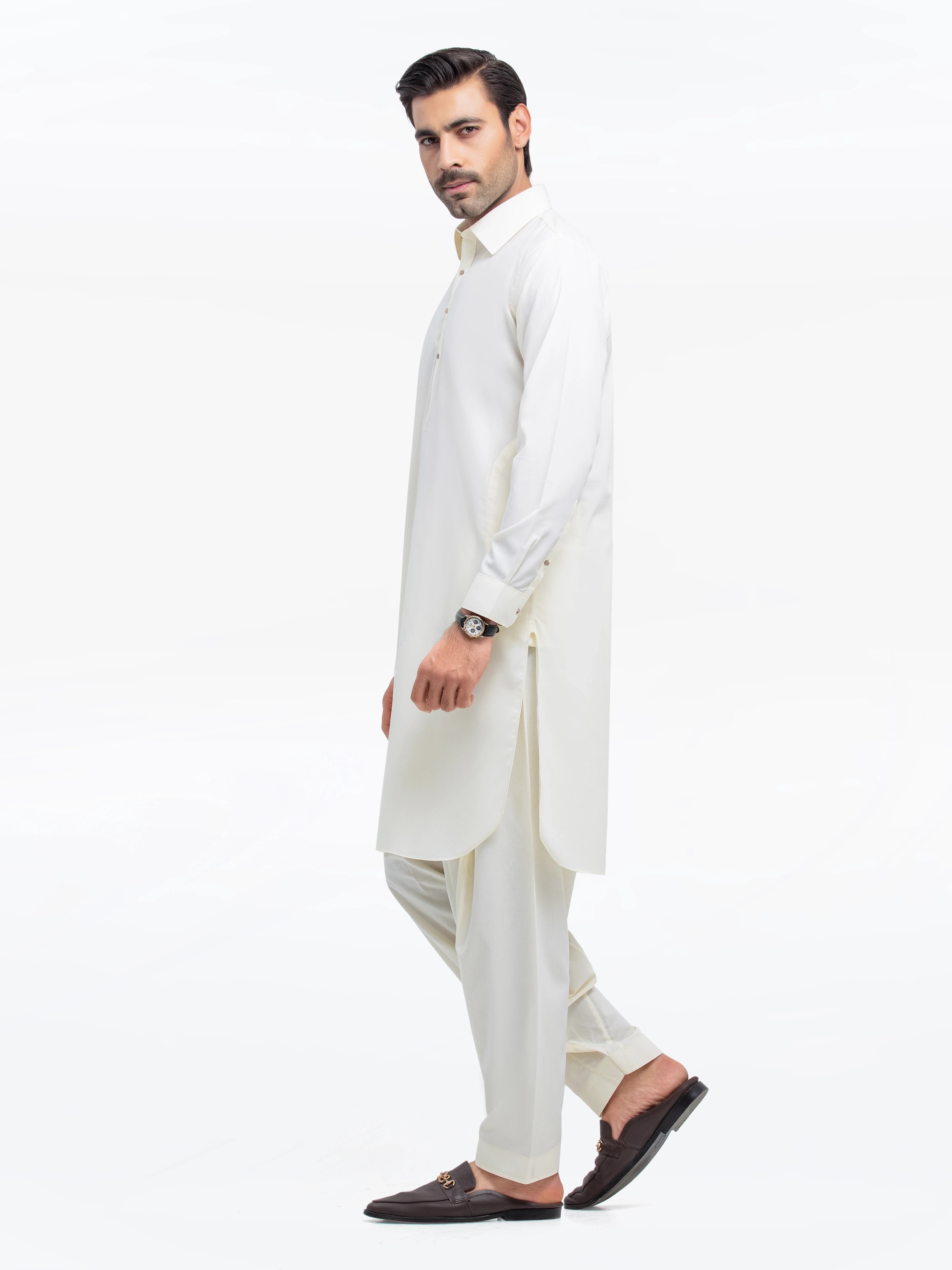 Cream Kurta Pajama Set