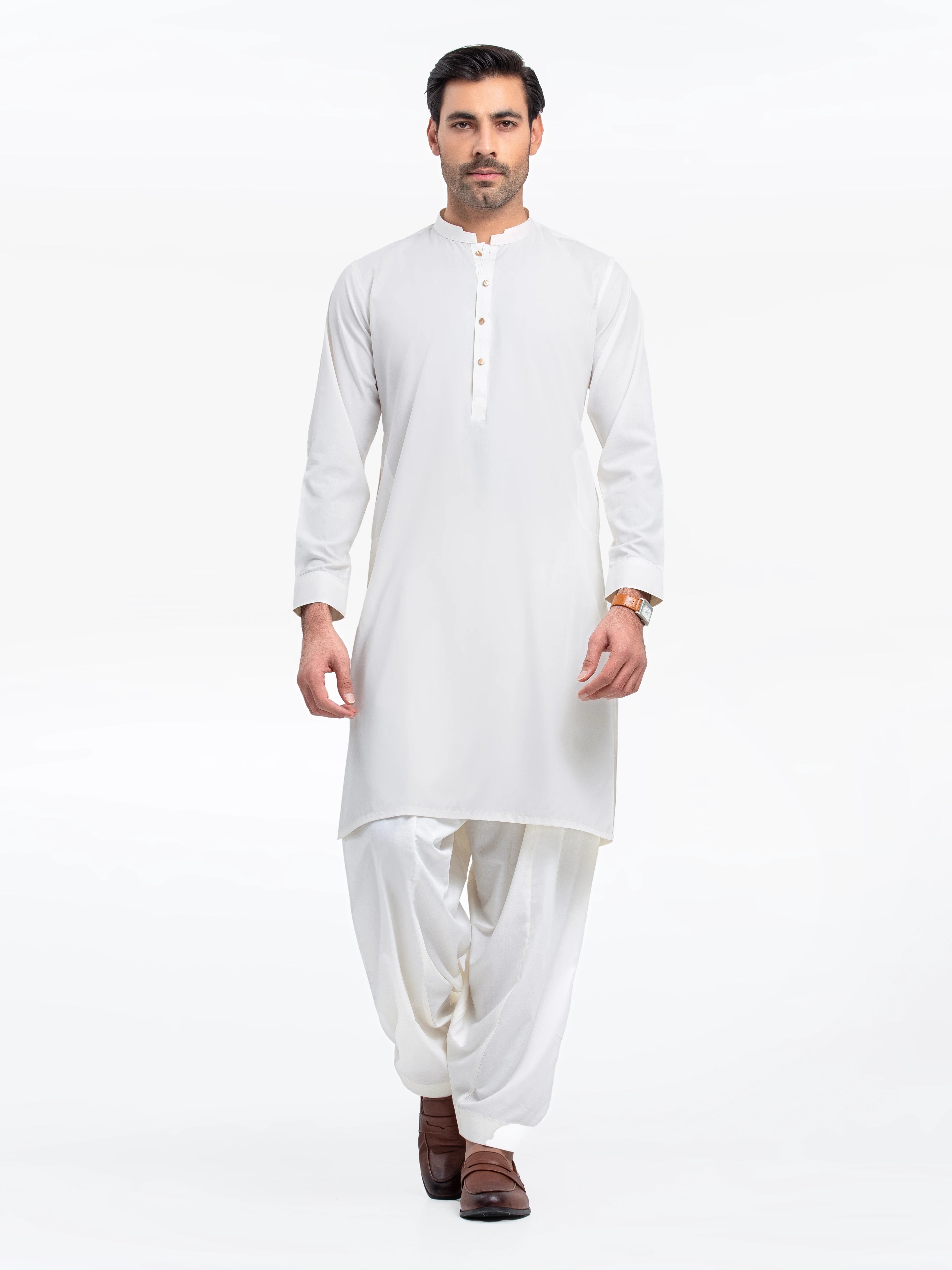 Cream Kurta Pajama Set