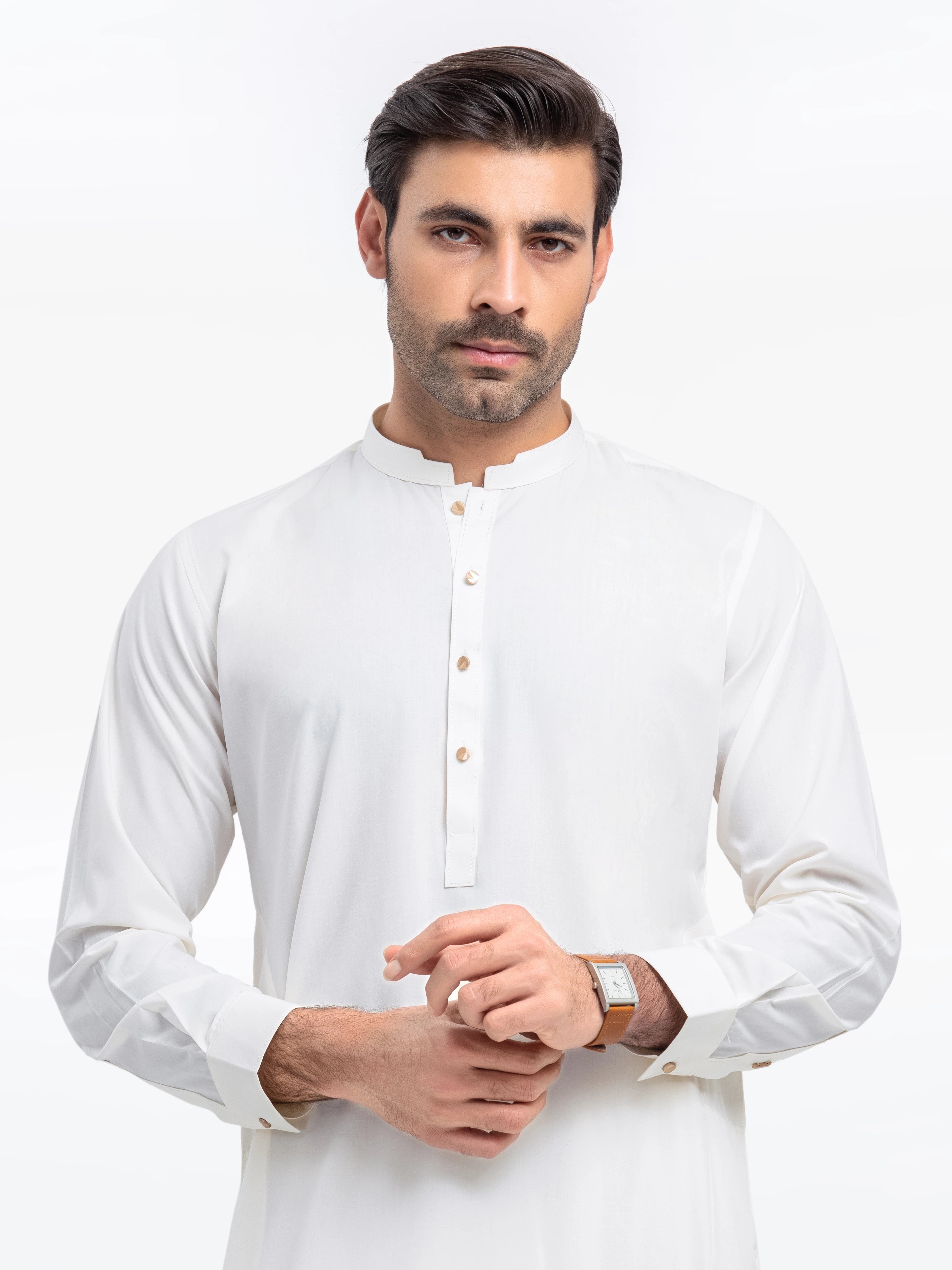Cream Kurta Pajama Set