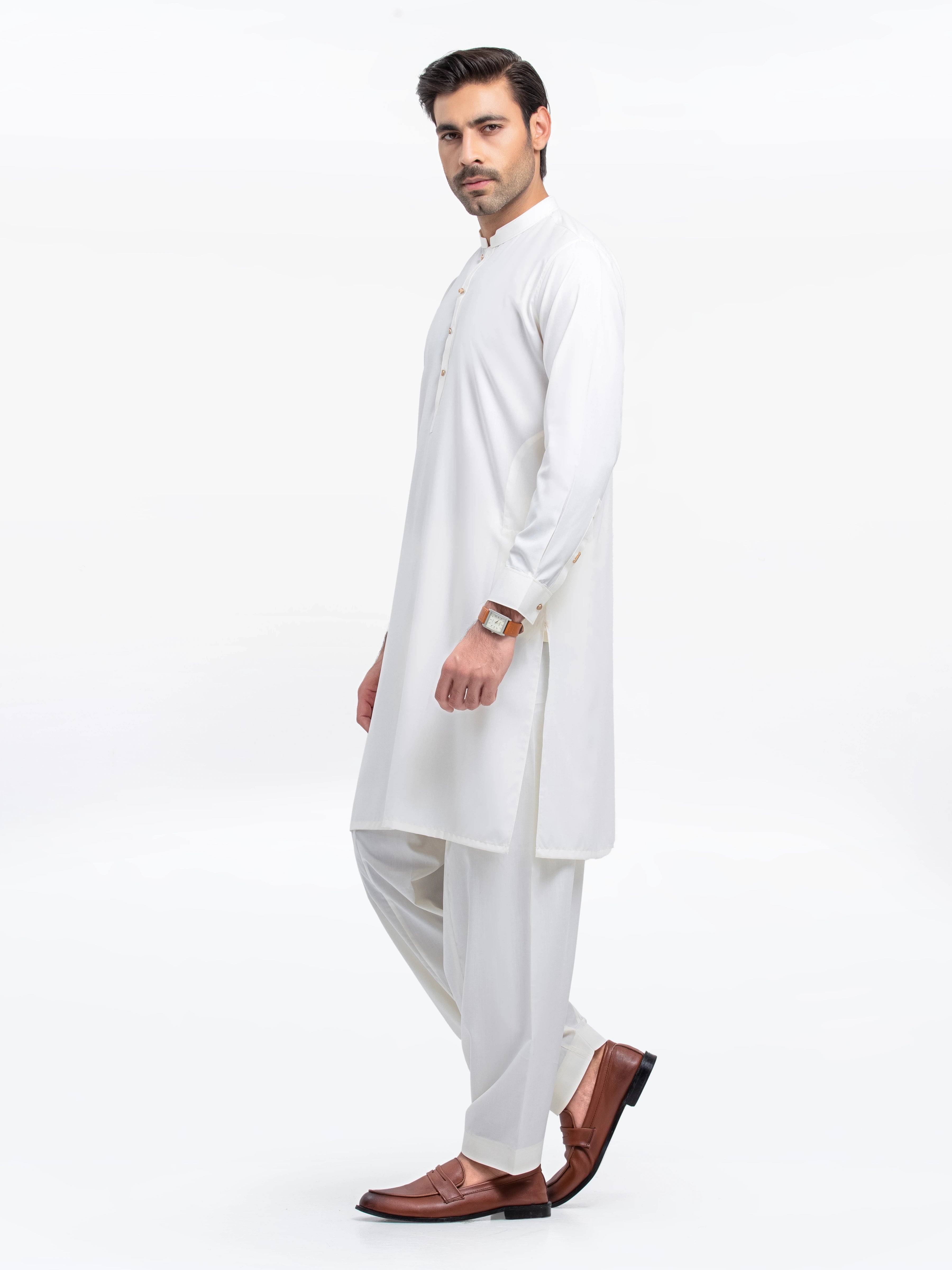 Cream Kurta Pajama Set