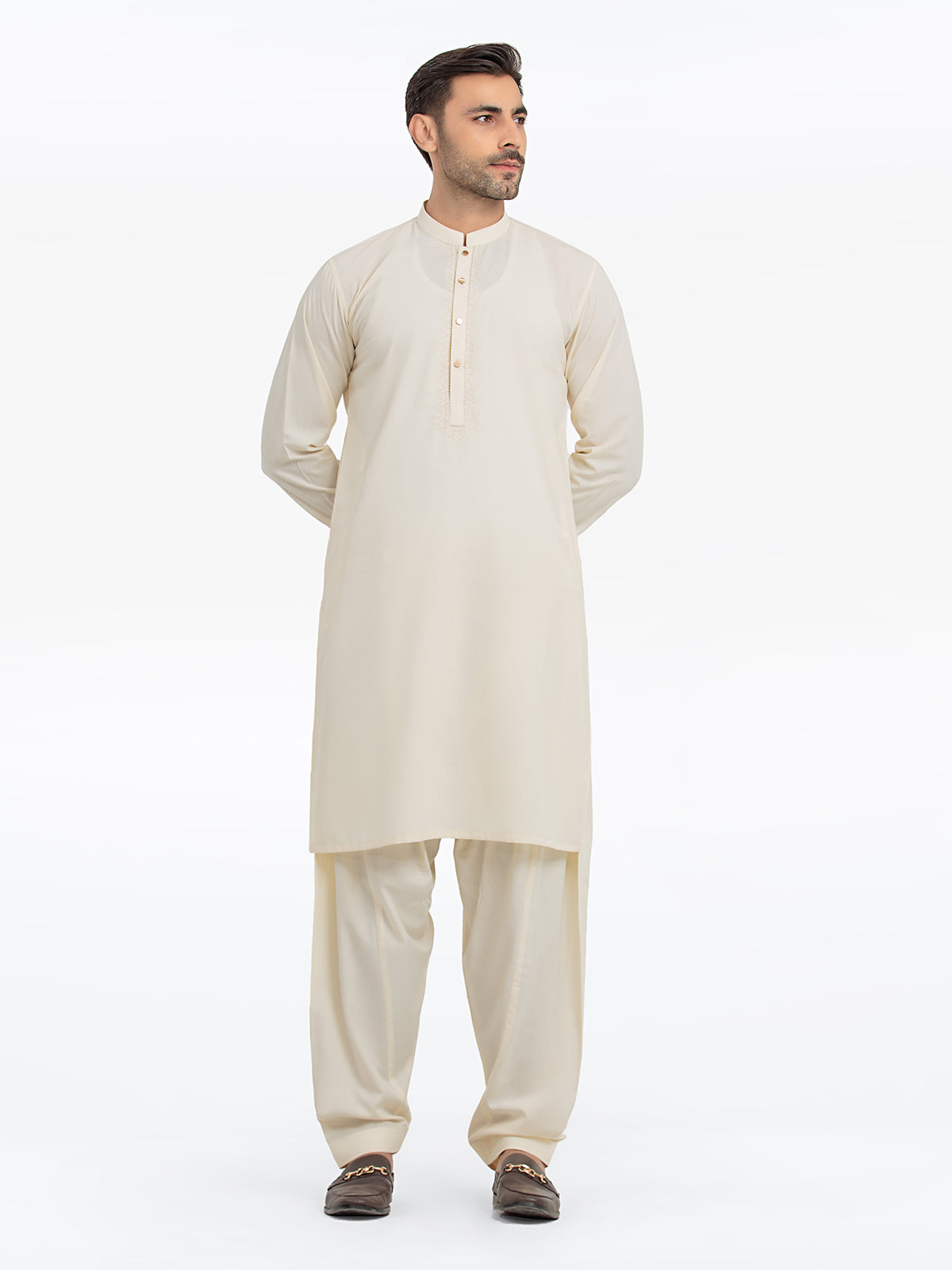 Cream Kurta Pajama Set