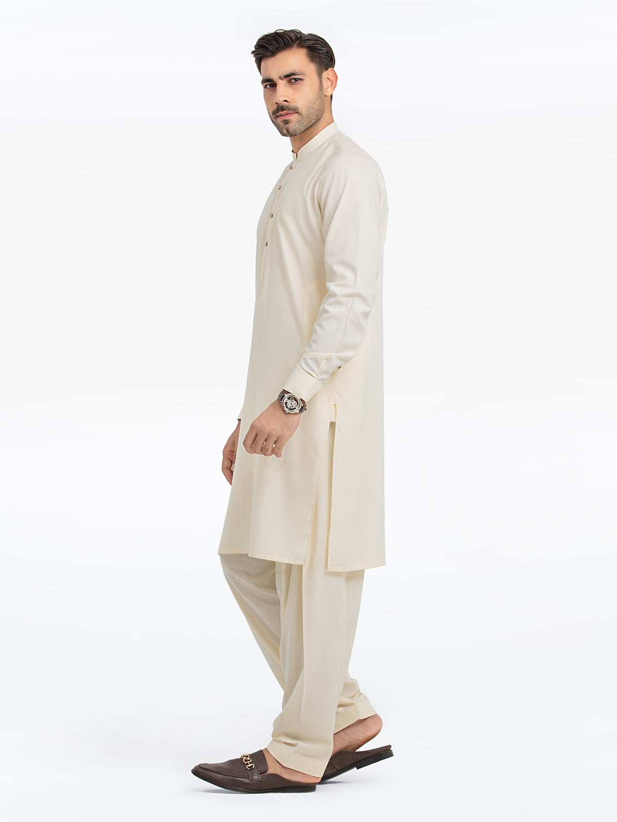 Cream Kurta Pajama Set