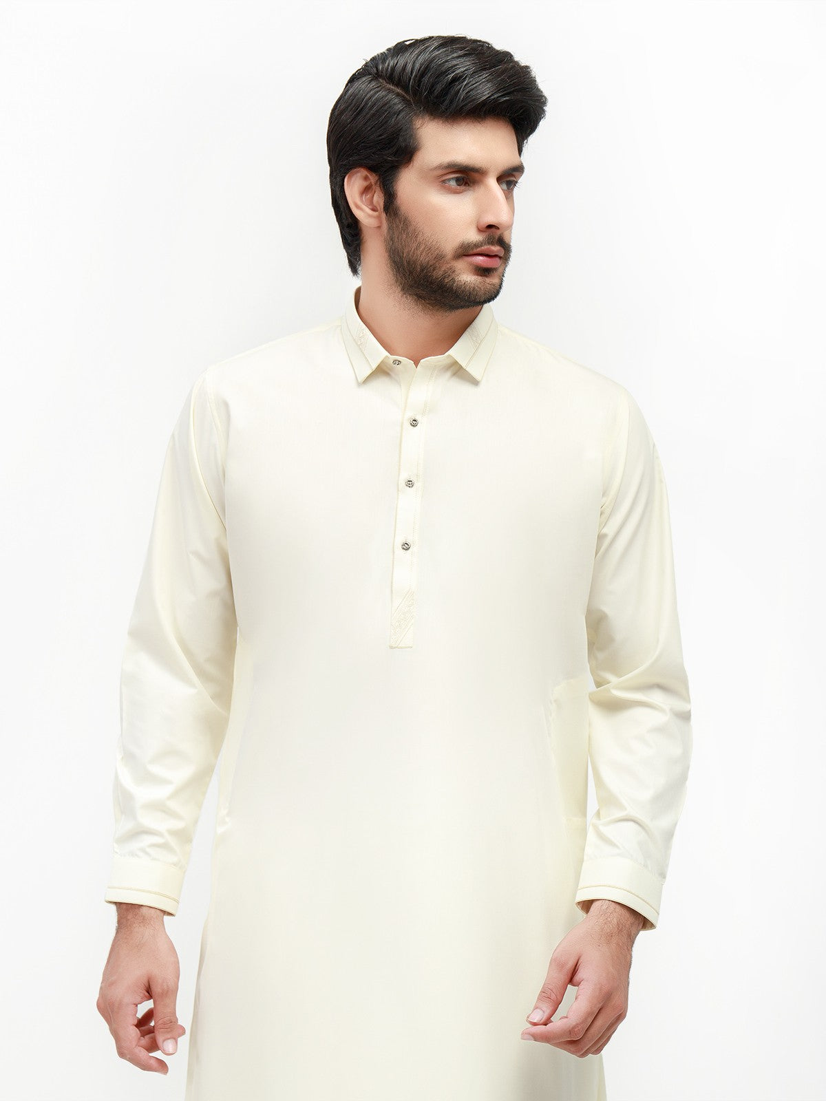 Cream Kurta Pajama Set