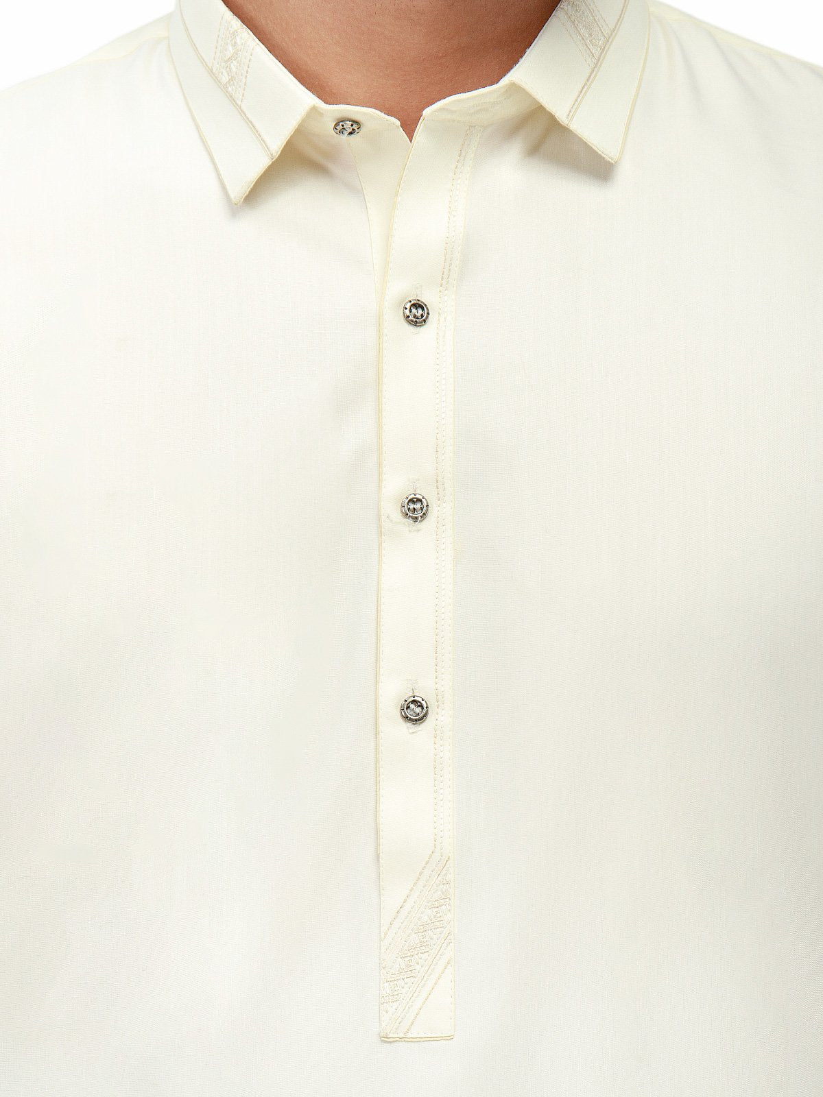 Cream Kurta Pajama Set