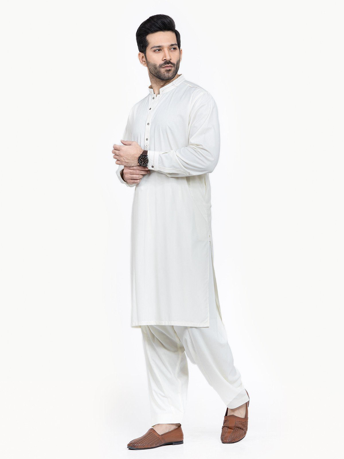 Cream Kurta Pajama Set
