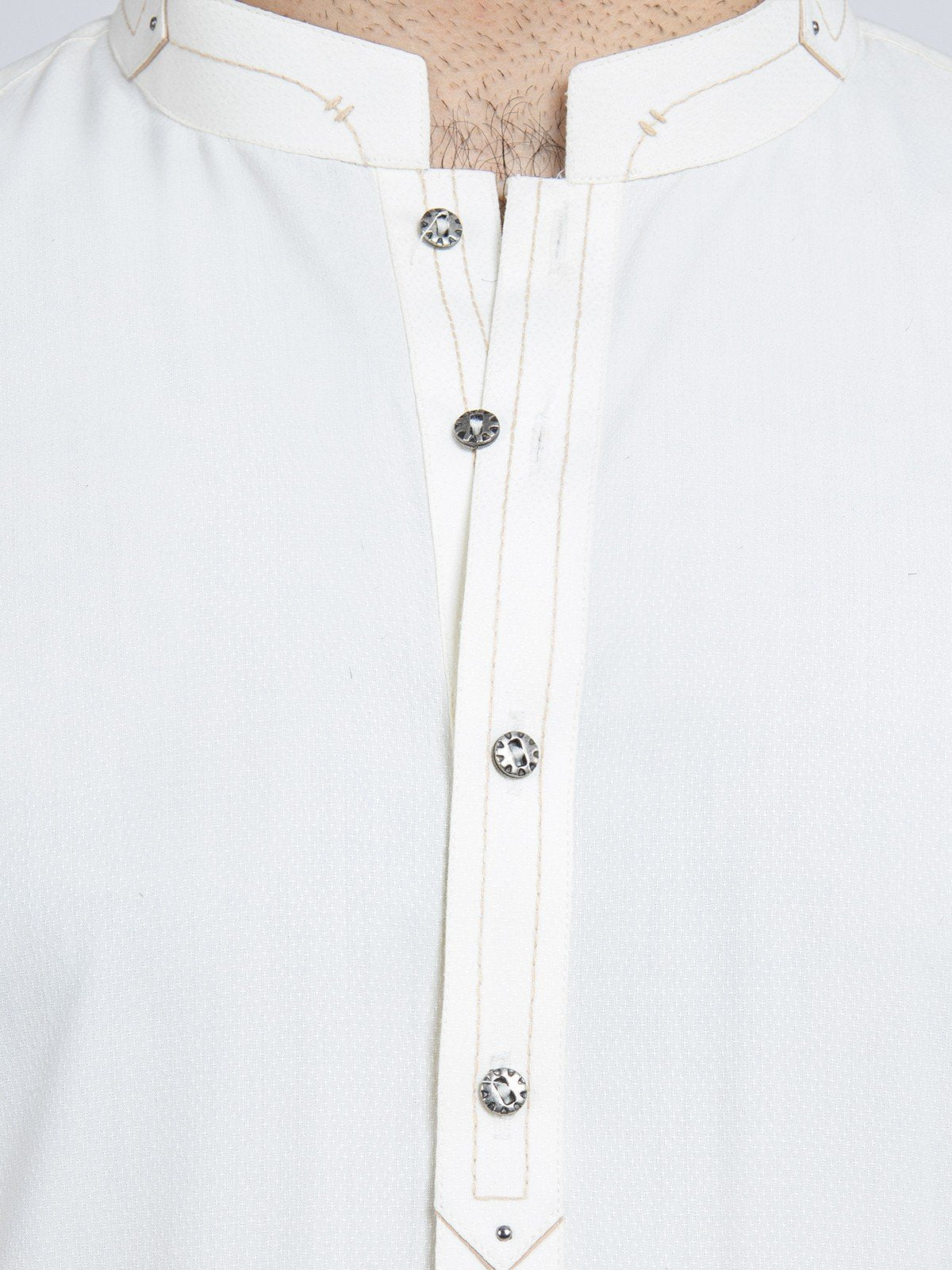 Cream Kurta Pajama Set