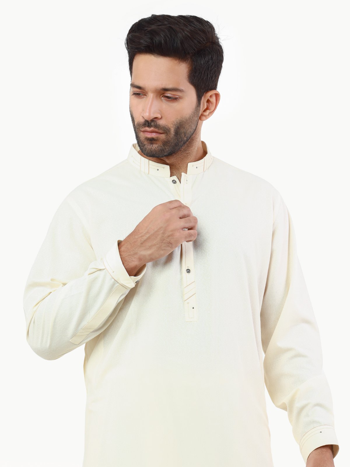 Cream Kurta Pajama Set
