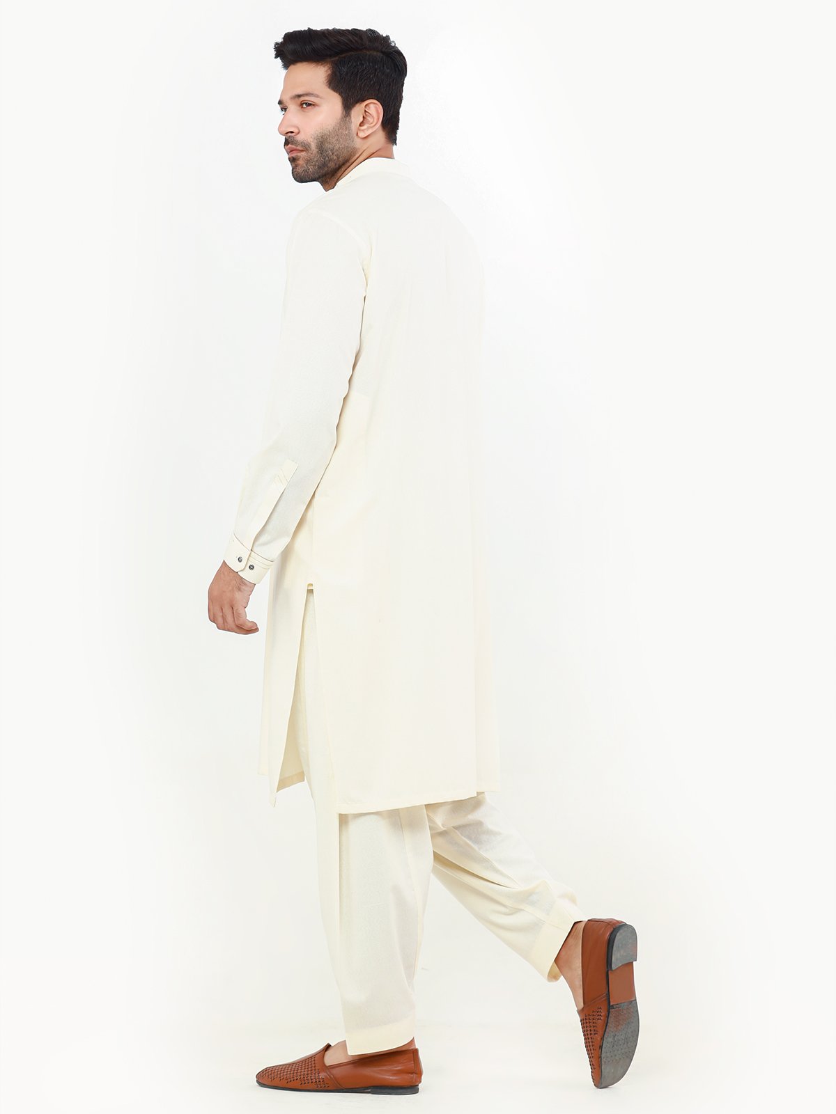 Cream Kurta Pajama Set