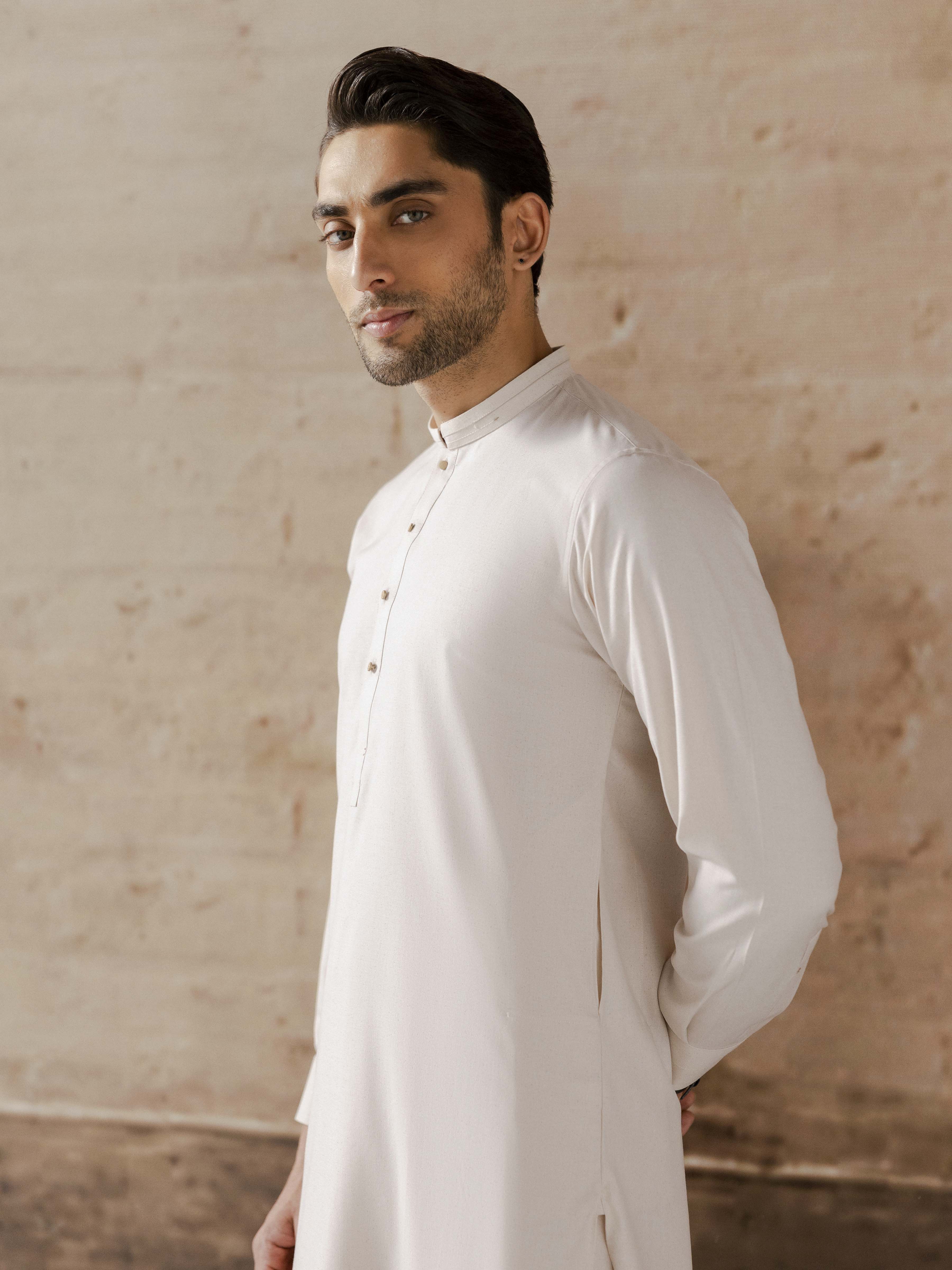 Light Beige Kurta Pajama Set