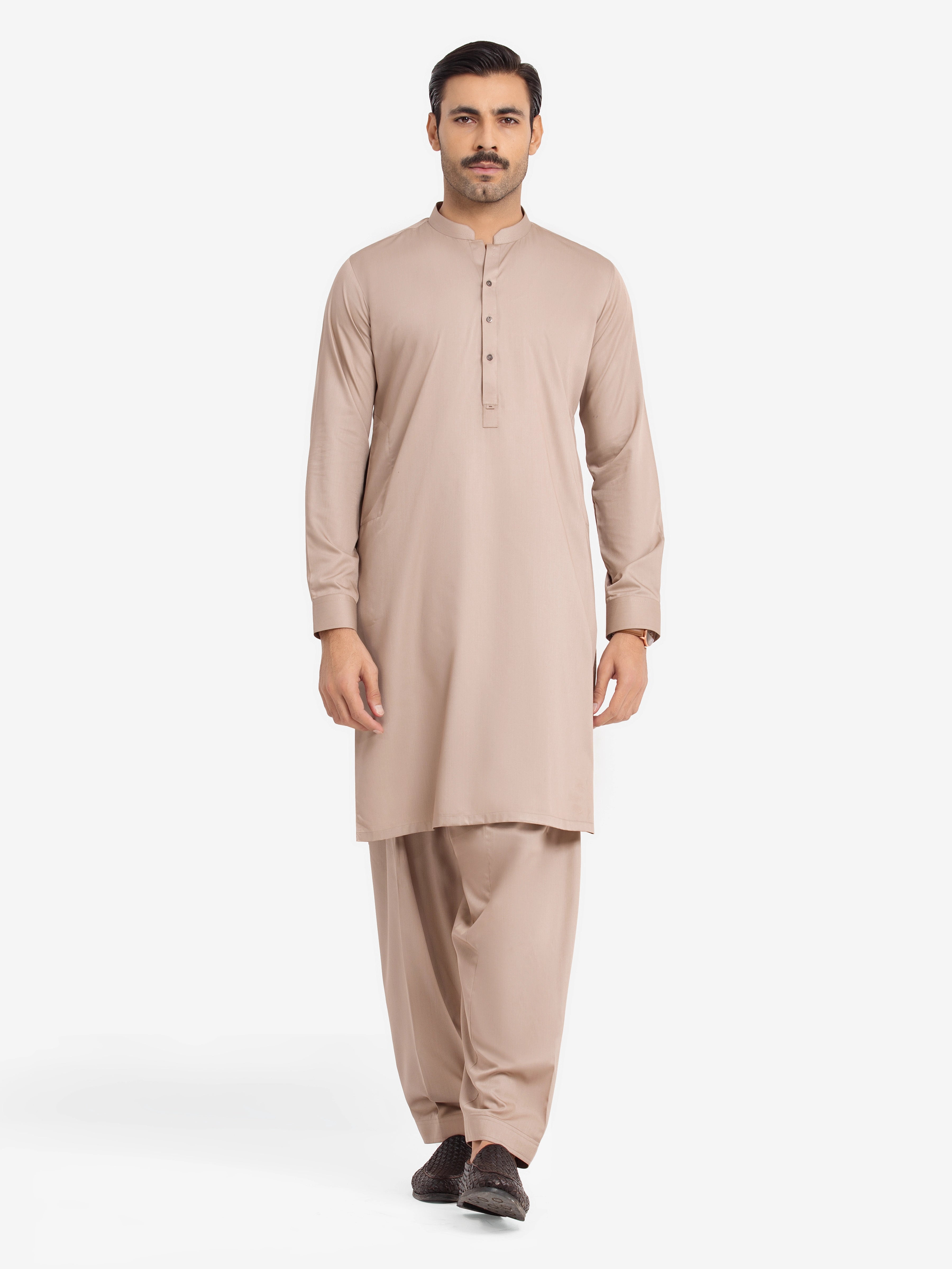 Light Beige Kurta Pajama Set