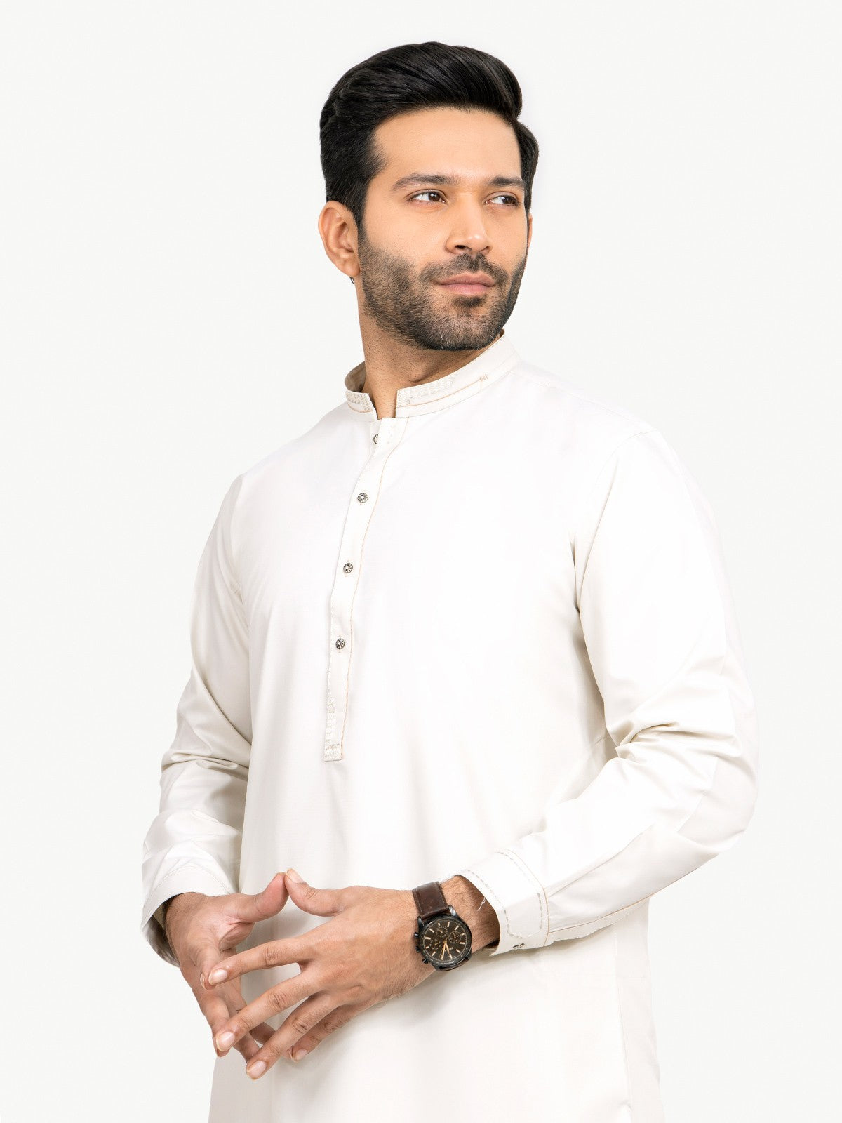 Light Beige Kurta Pajama Set
