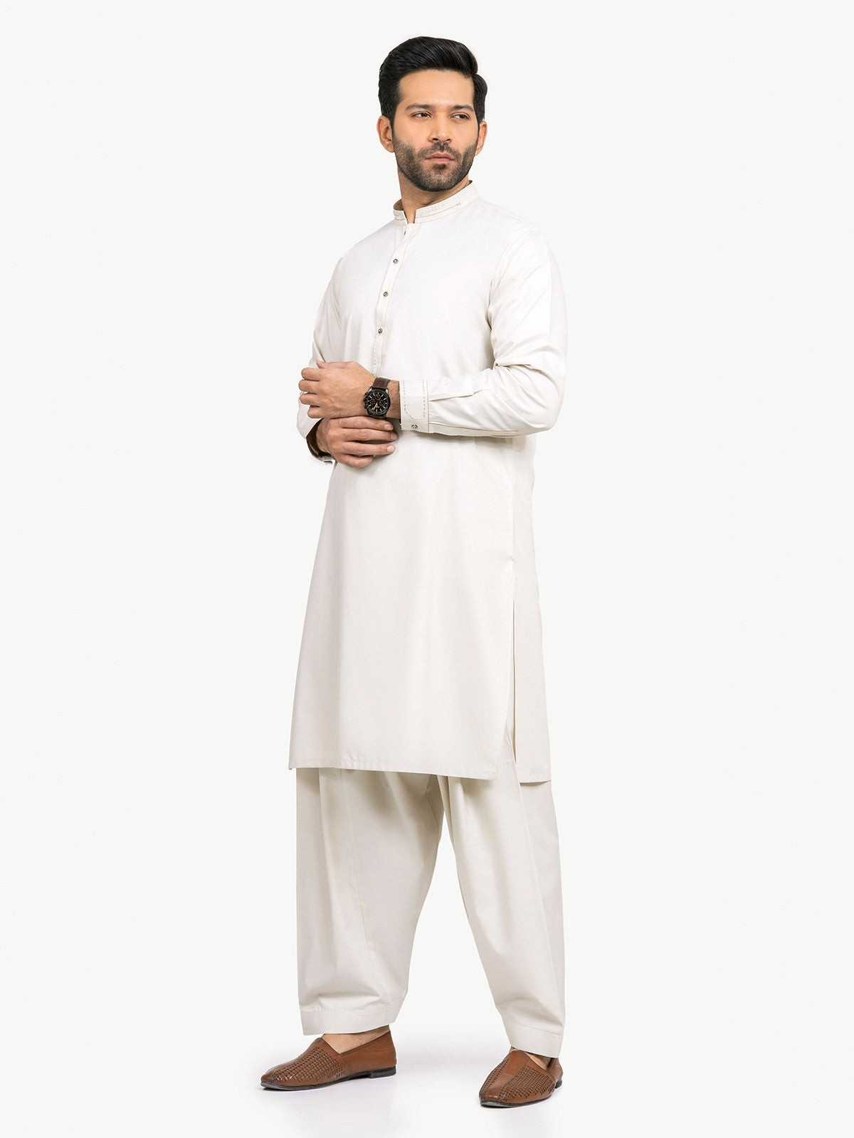 Light Beige Kurta Pajama Set