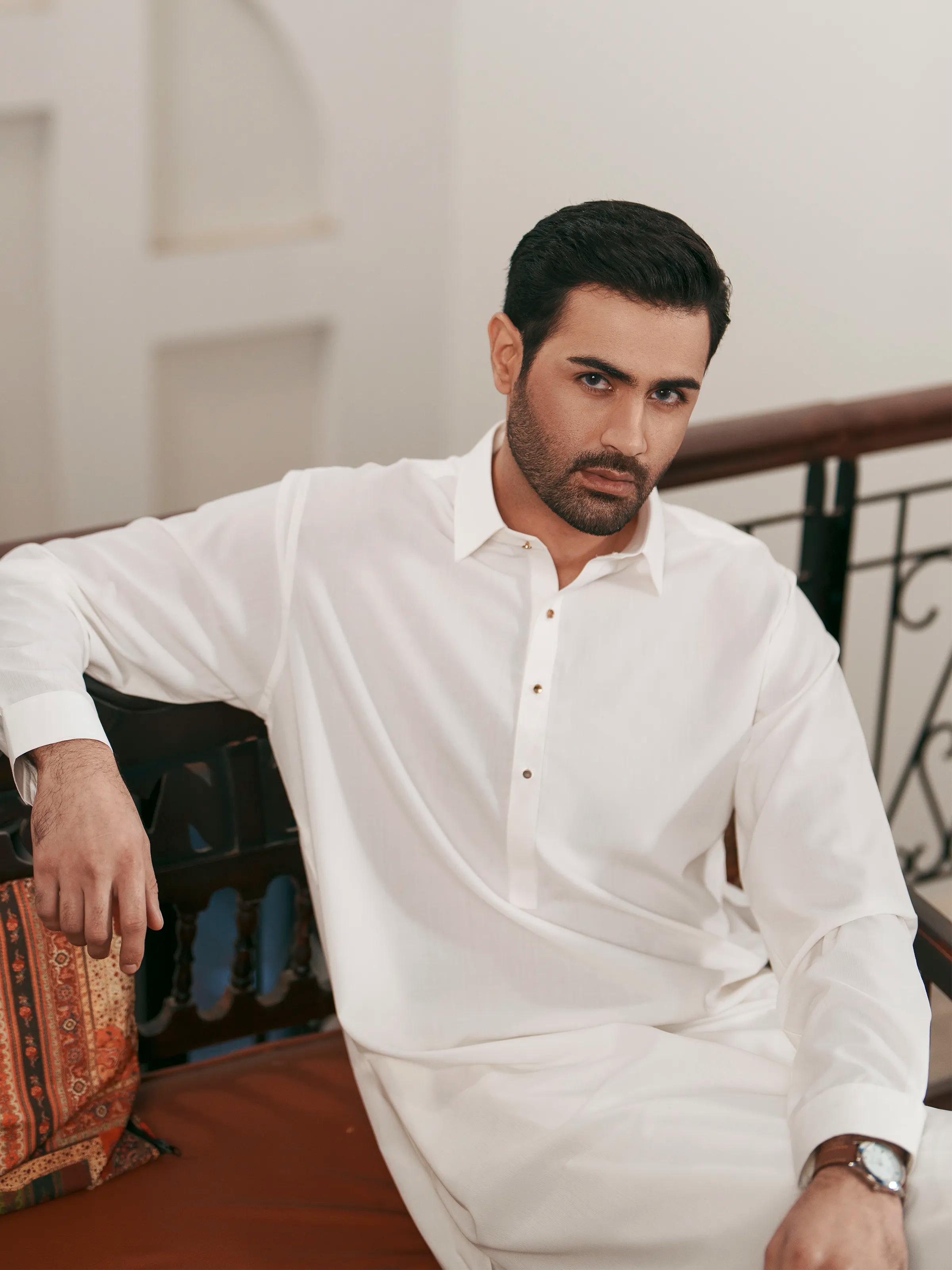 Off White Kurta Pajama Set