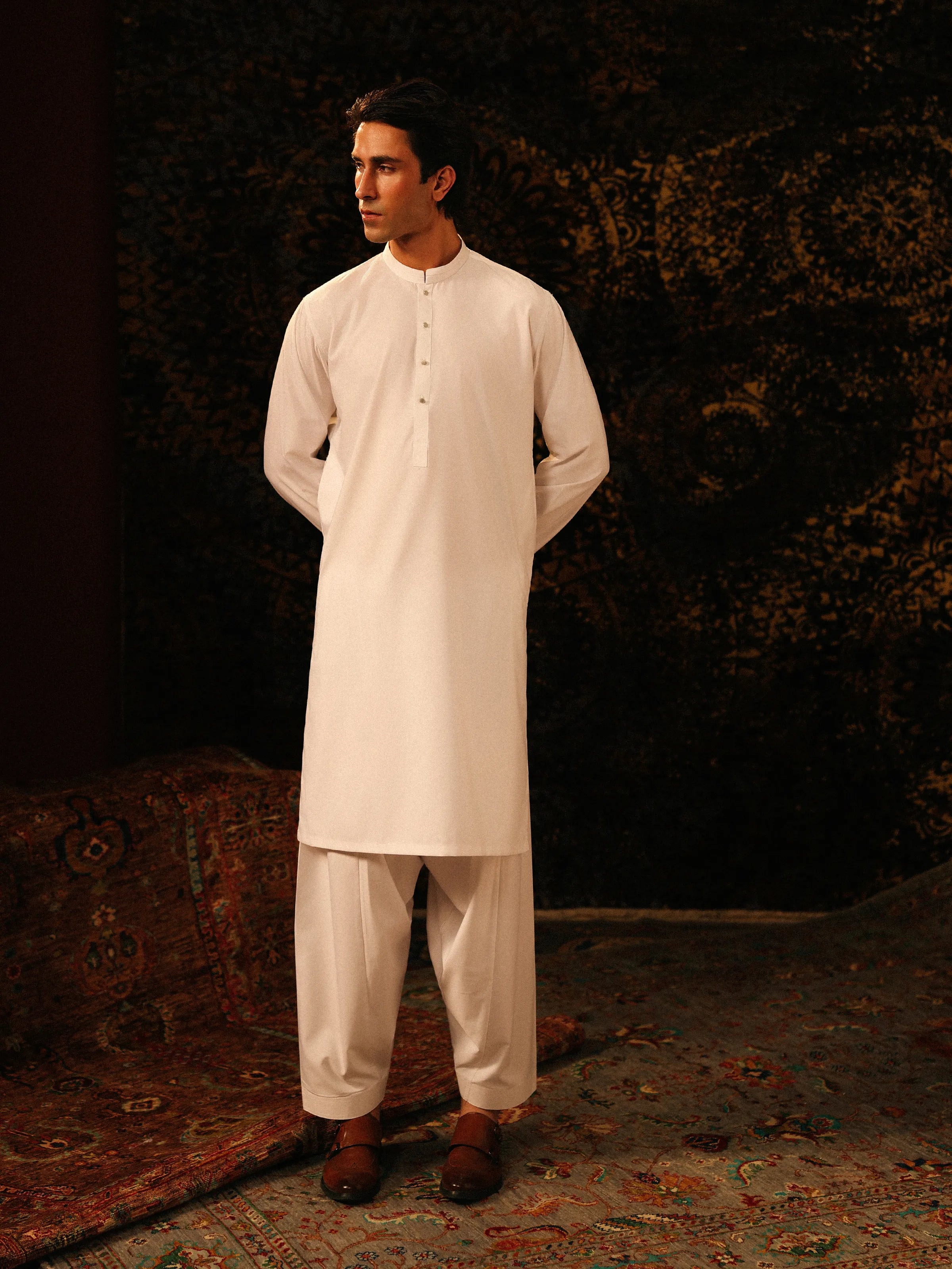 Off White Kurta Pajama Set