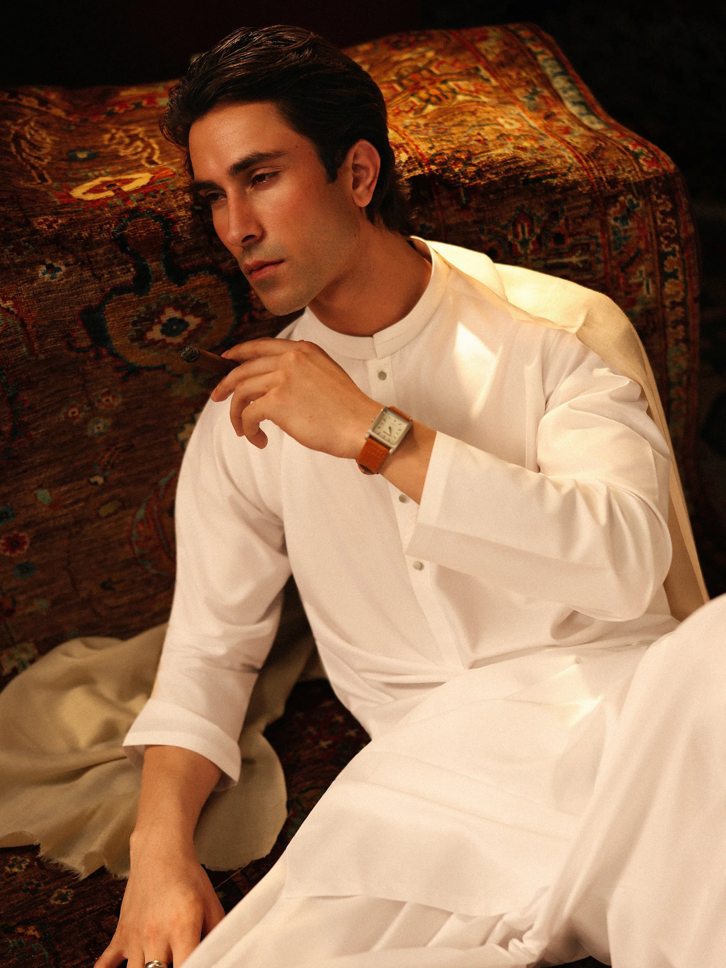 Off White Kurta Pajama Set