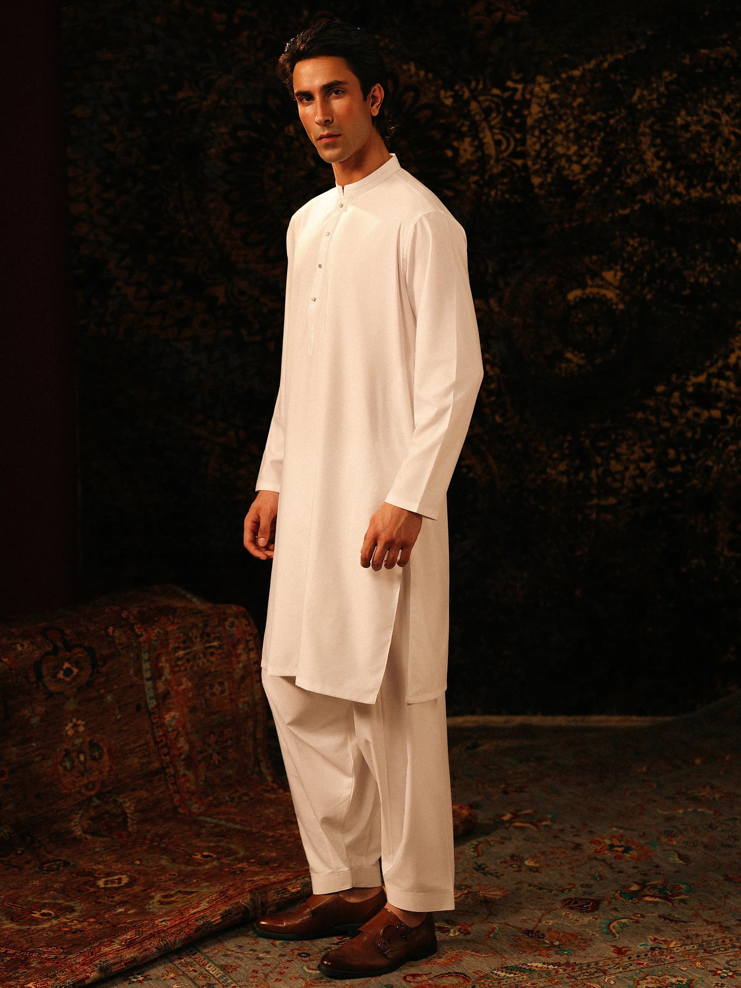 Off White Kurta Pajama Set