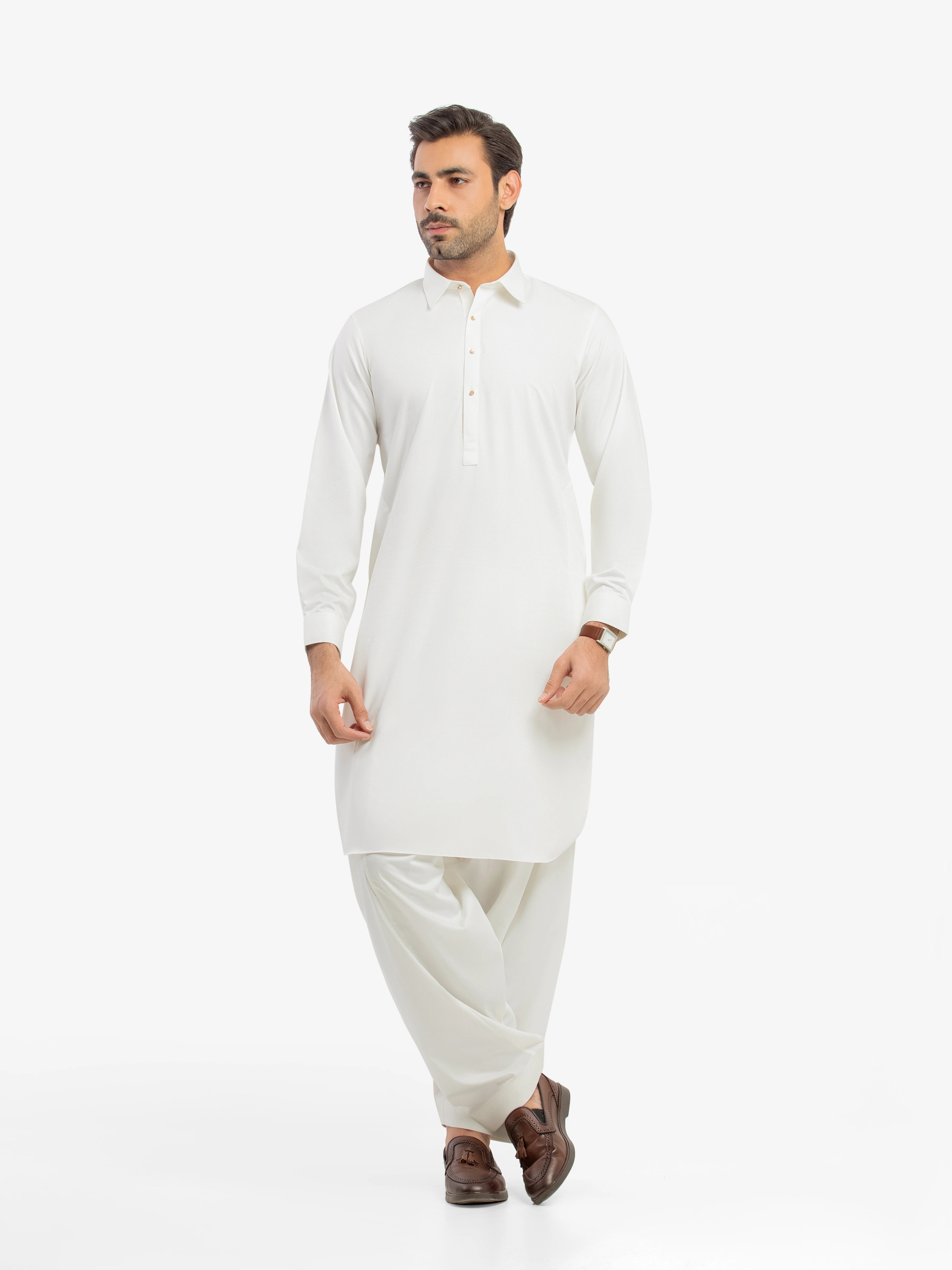 Off White Kurta Pajama Set