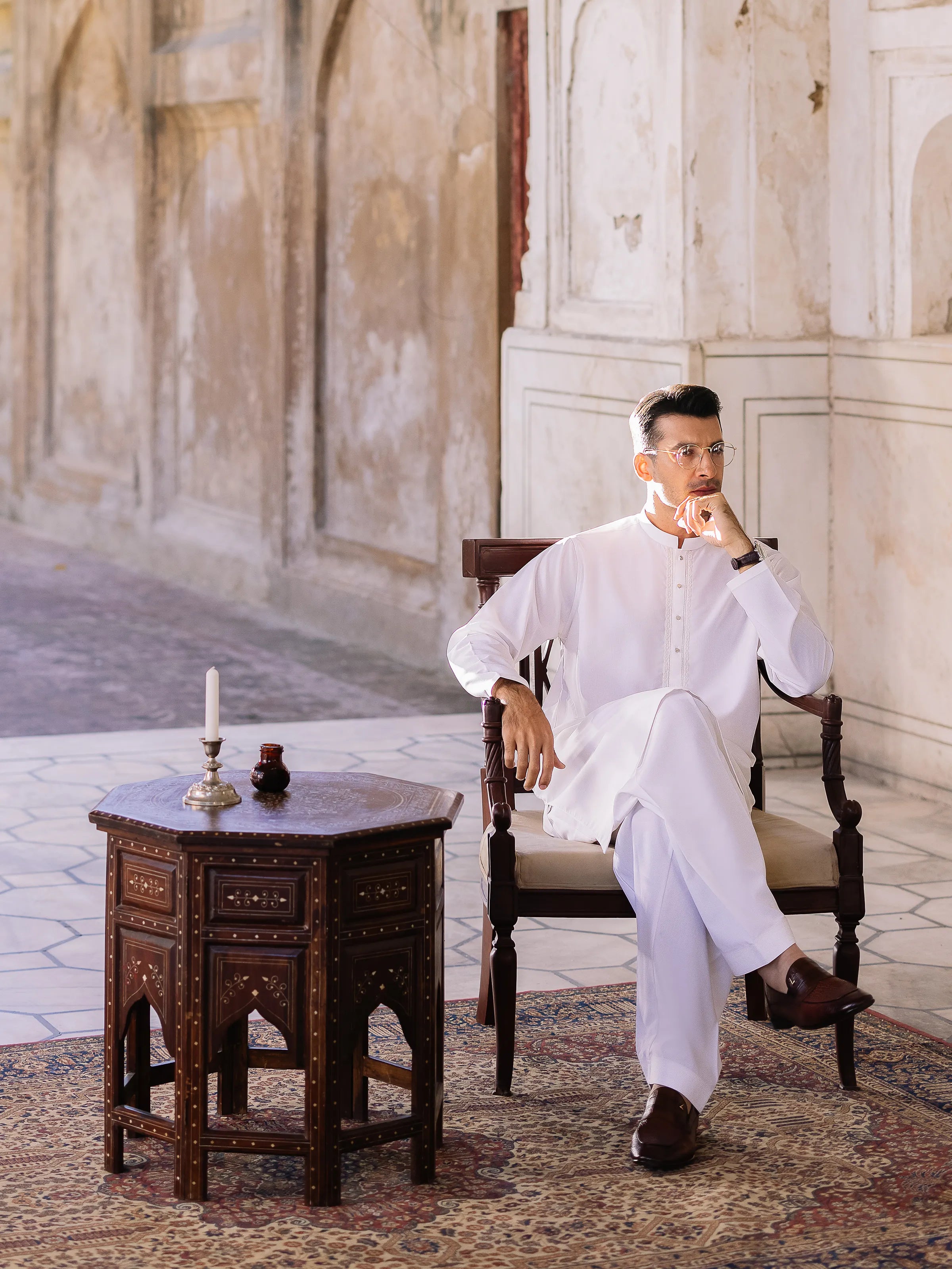 Off White Kurta Pajama Set