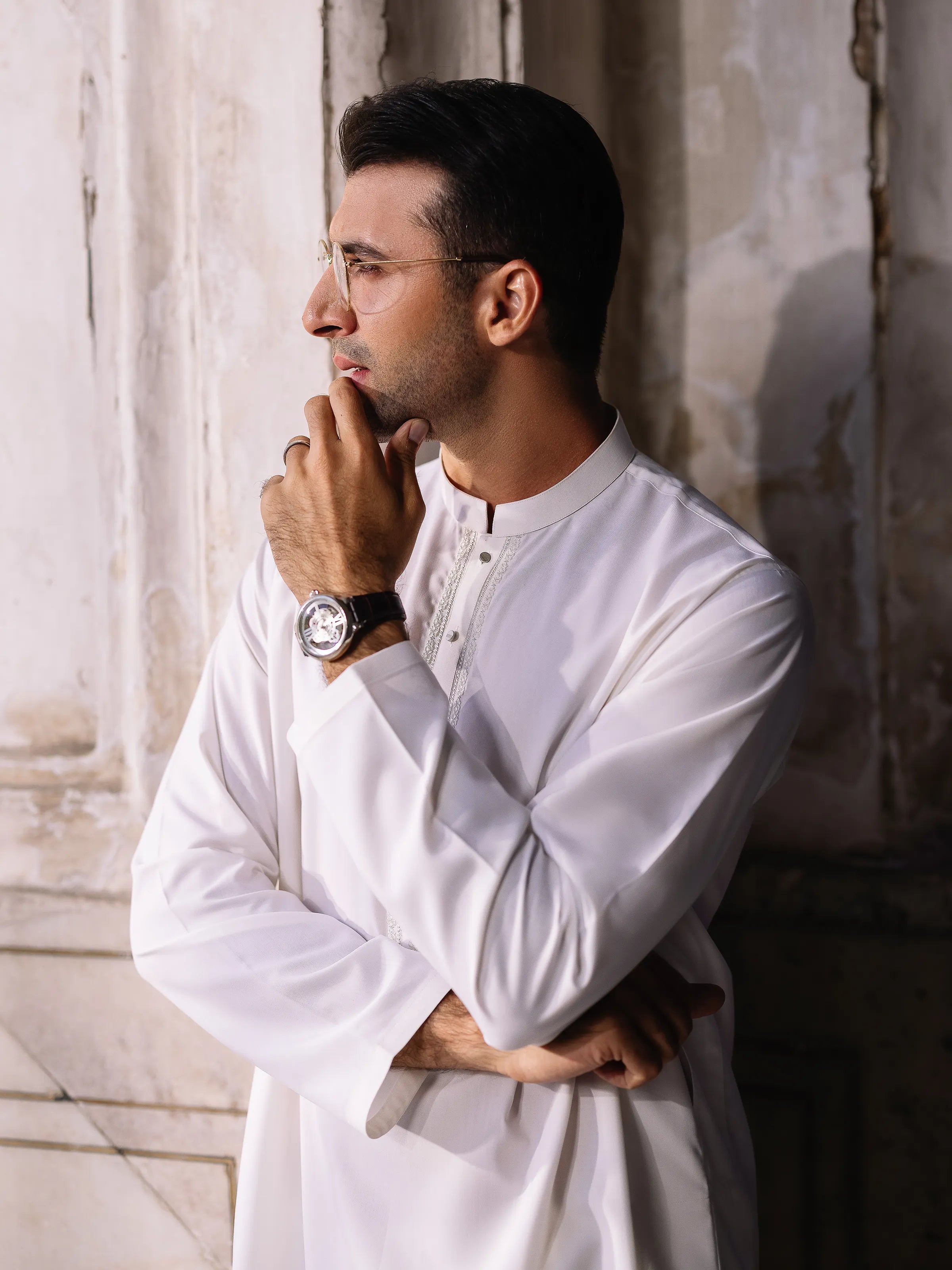 Off White Kurta Pajama Set