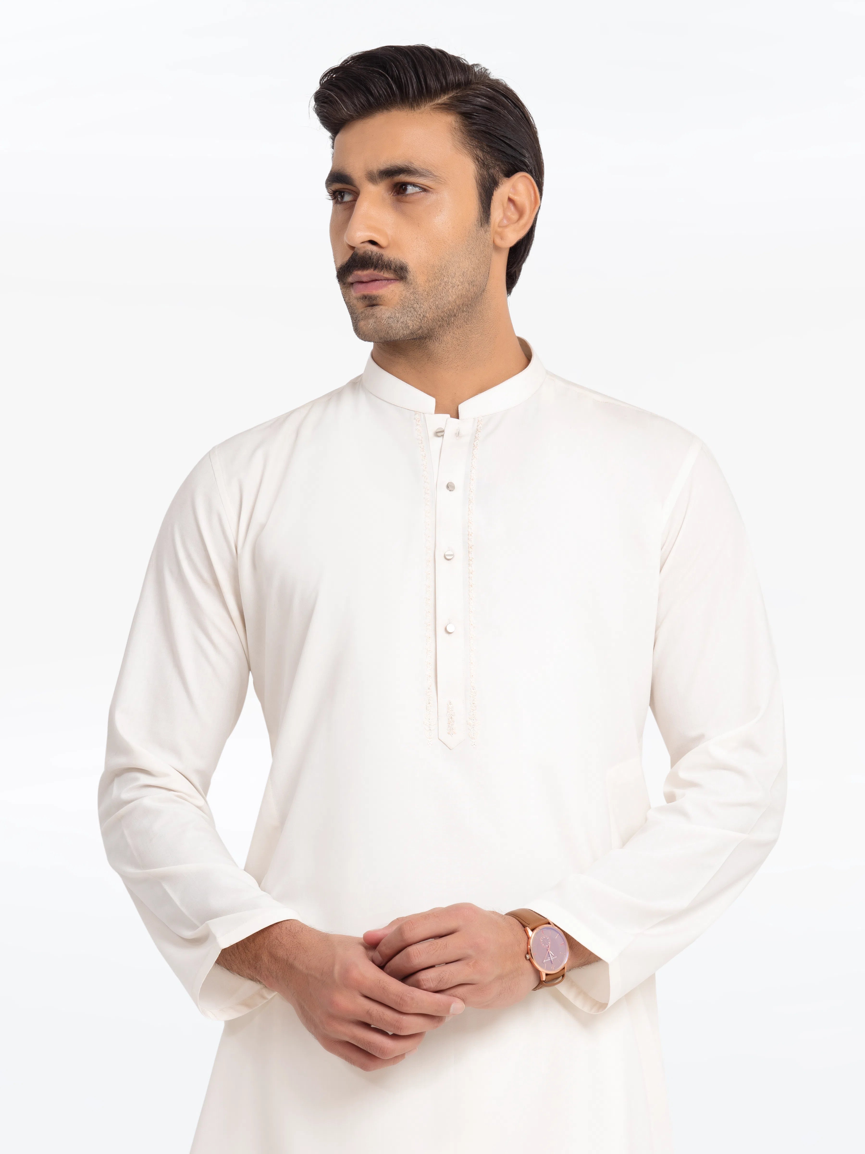 Off White Kurta Pajama Set