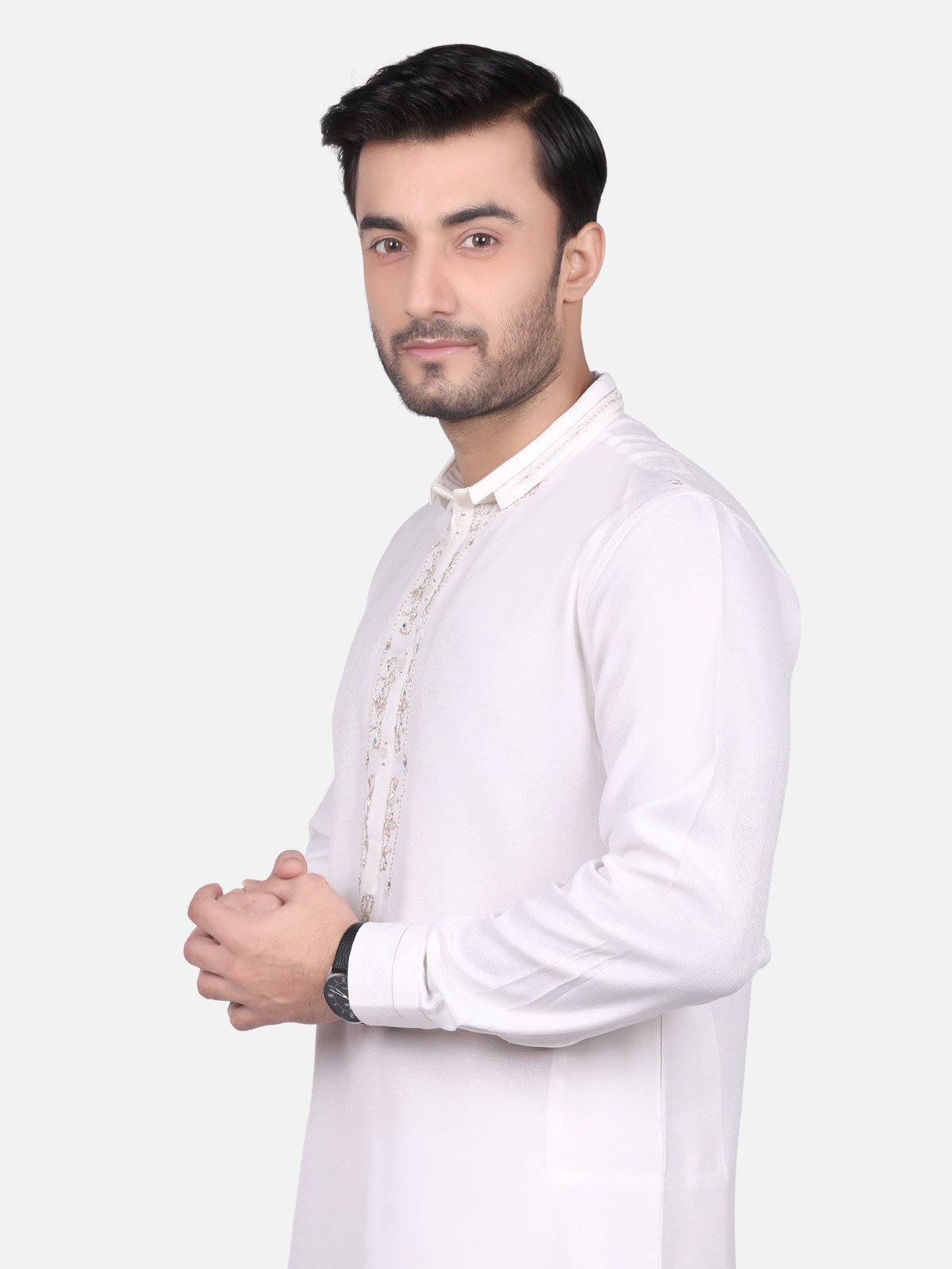 Off White Kurta Pajama Set Ceremonial