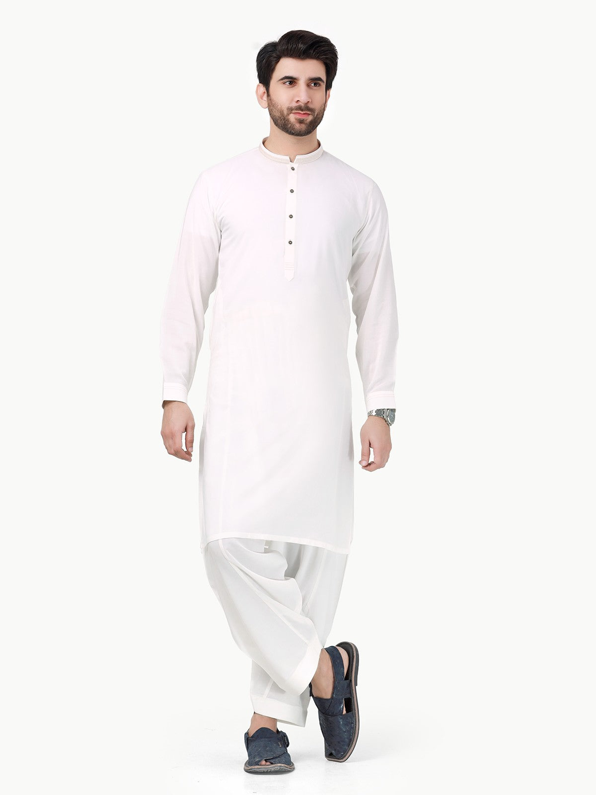Pearl White Kurta Pajama Set